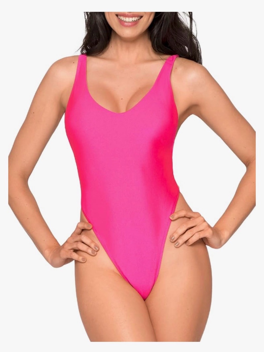 RELLECIGA Hot Pink Scoop One-Piece Swimsuit